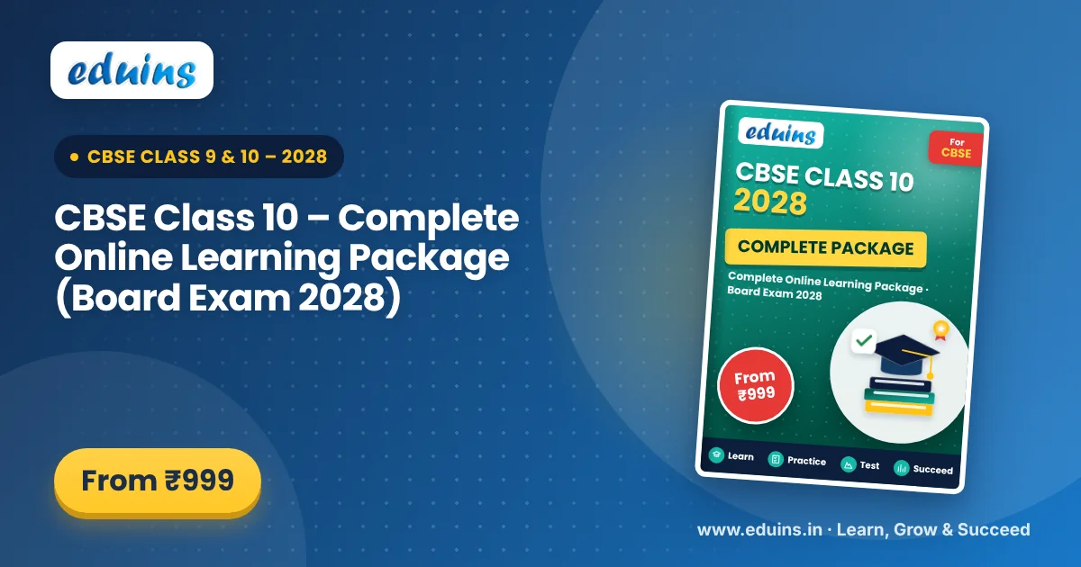 CBSE Class 10 – Complete Online Learning Package (Board Exam 2028) – Eduins