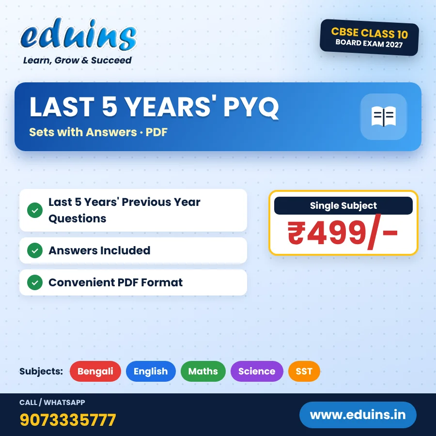 CBSE Class 10 Last 5 Years' PYQ Sets with Answers – Eduins poster