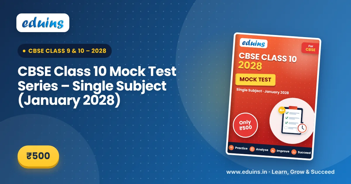 CBSE Class 10 Mock Test Series – Single Subject (January 2028)