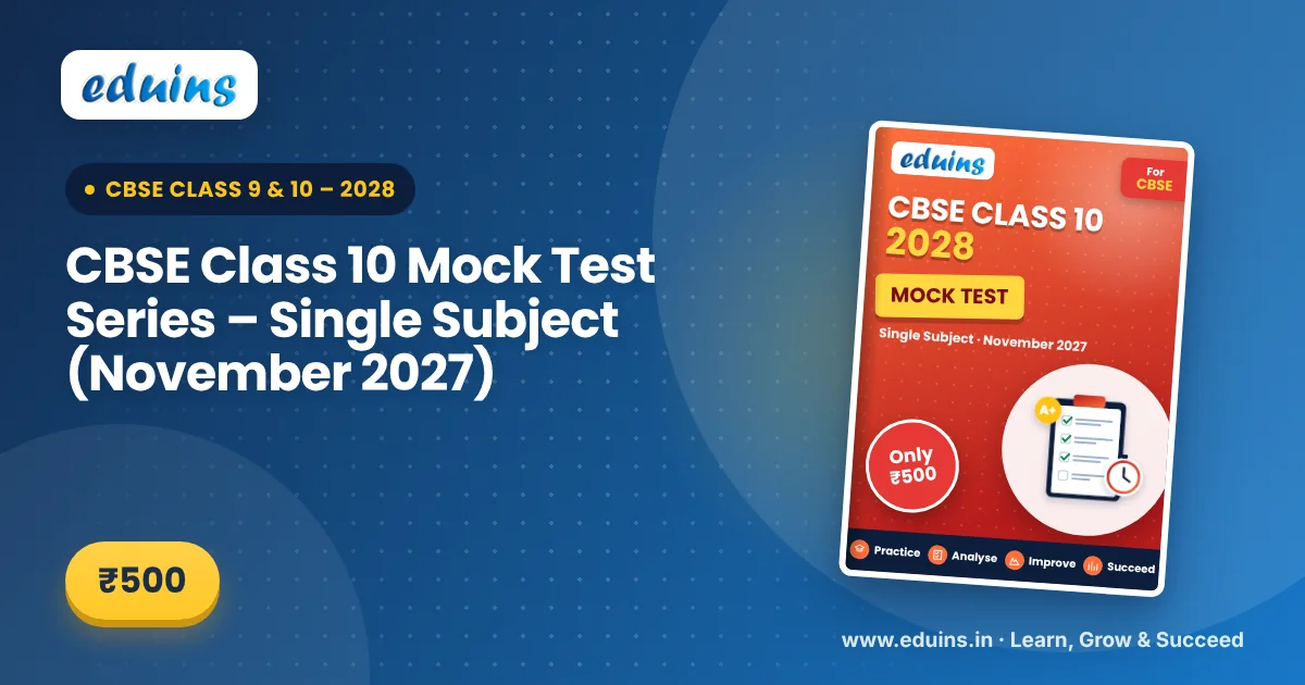 CBSE Class 10 Mock Test Series – Single Subject (November 2027)